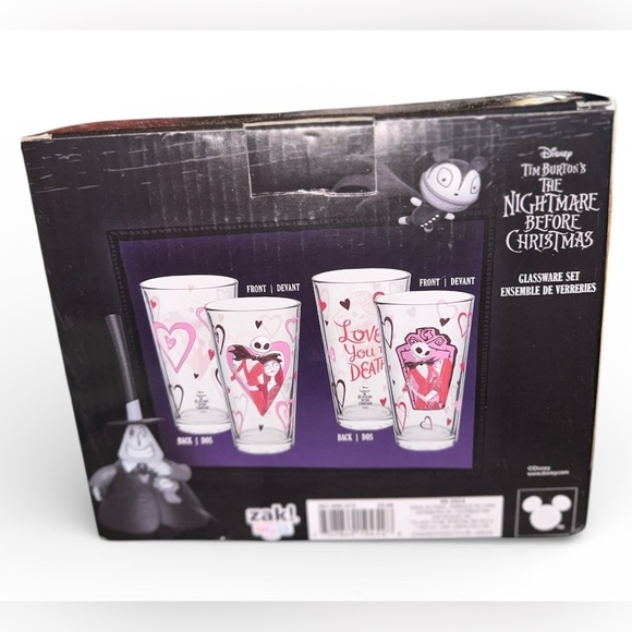 The Nightmare Before Christmas Valentines Day Glassware Set - Picture 3 of 4